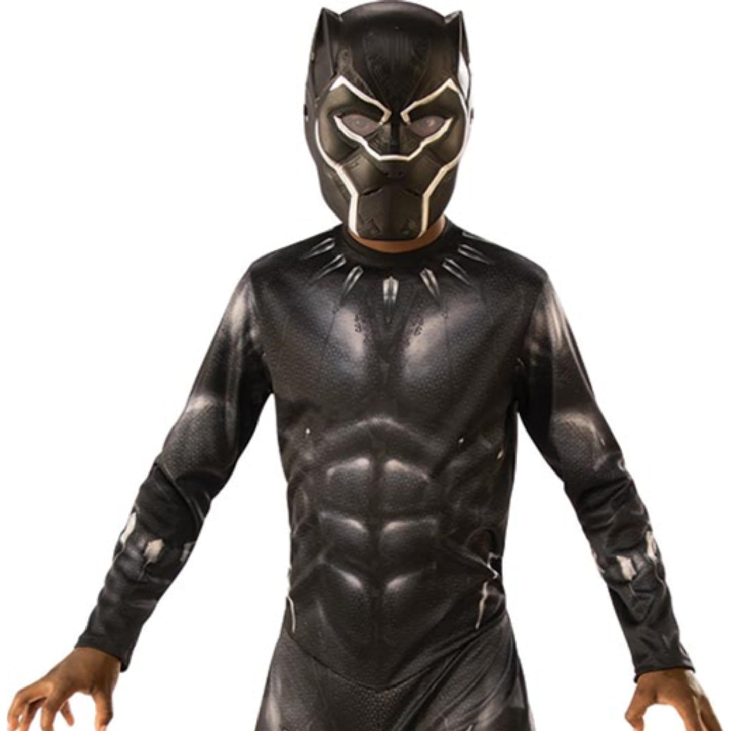 Rubies Avengers Costum clasic Black Panther pentru copii 5-6 ani Supererou Marvel cu overall și mască