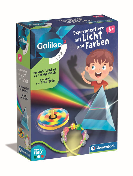 Set de Experimente Galileo Lab - Lumină și Culori - Set Științific pentru Copii de la 5 Ani - Clementoni 59380