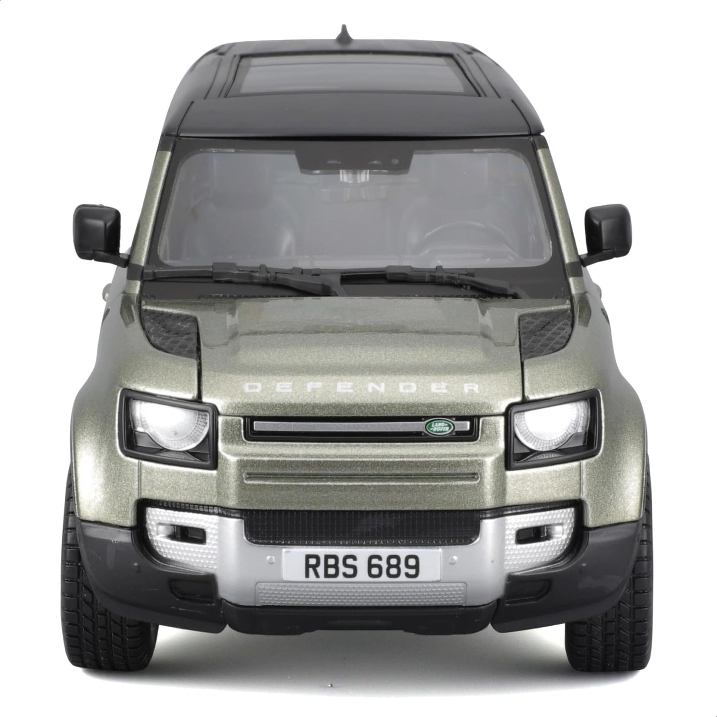 Bburago Land Rover Defender 110 2022 Mașinuță replică metalică 1:24 cu uși care se deschid 3+ ani (verde)