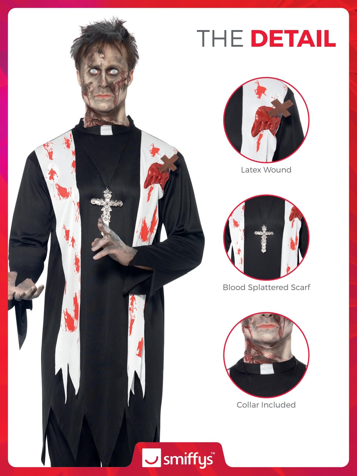 Smiffys Costum Zombie preot Halloween