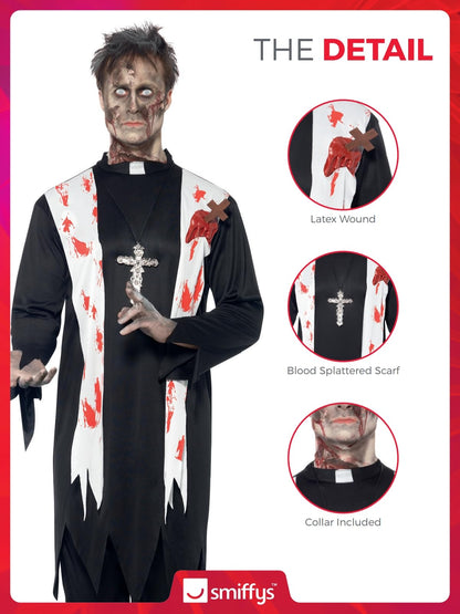 Smiffys Costum Zombie preot Halloween