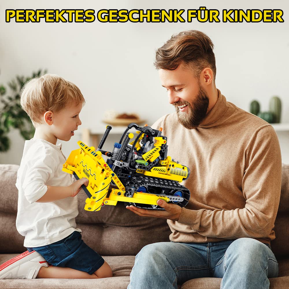 HOGOKIDS Robot Bulldozer 2-in-1, 730 piese, 8-12 ani