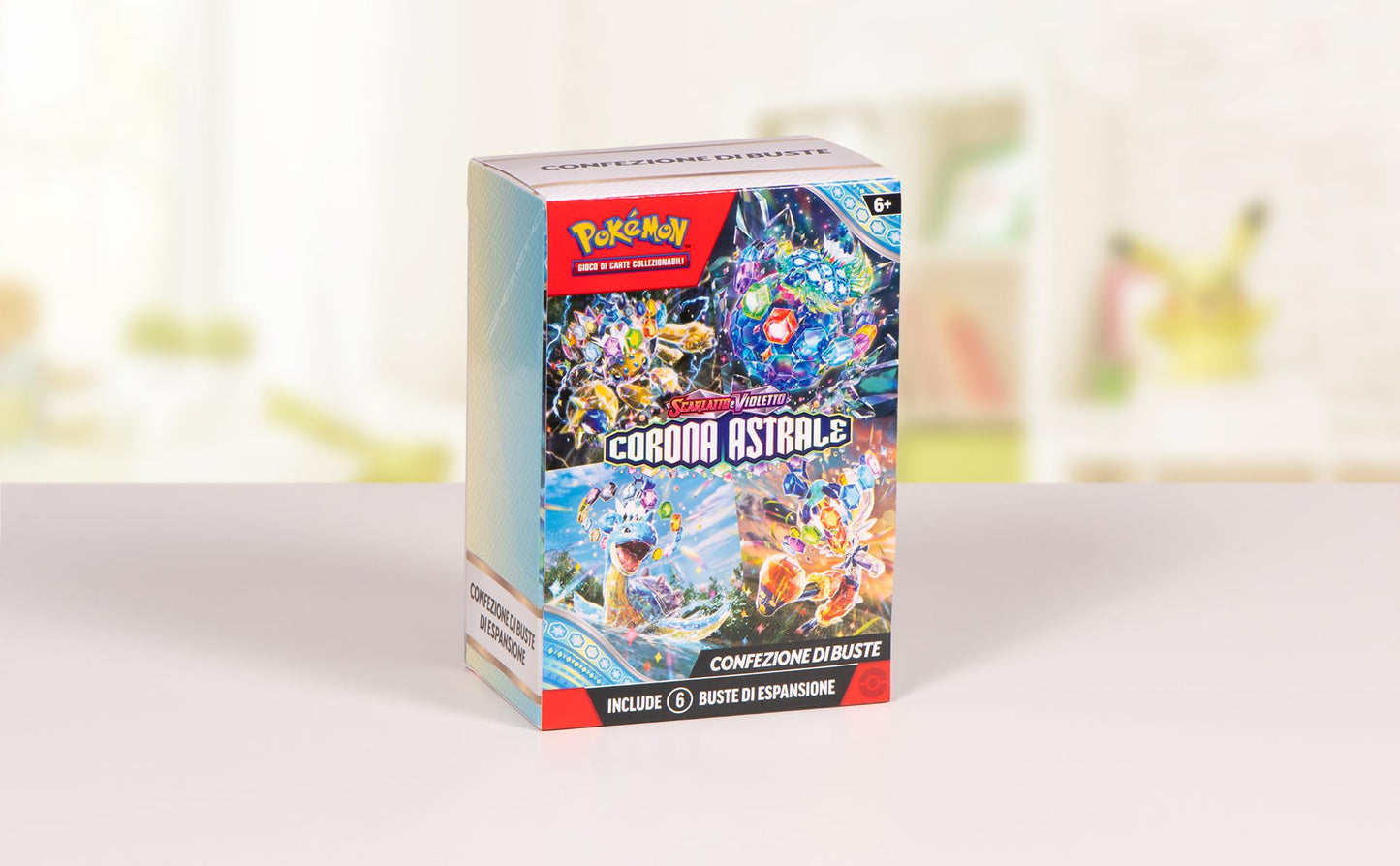 Pachet de expansiune Pokémon TCG: Scarlet și Violet - Astral Crown (Șase pachete de expansiune) EXCLUSIV AMAZON