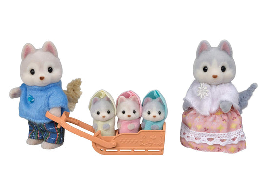 Sylvanian Families Familia Catelusilor Husky, 3+ ani