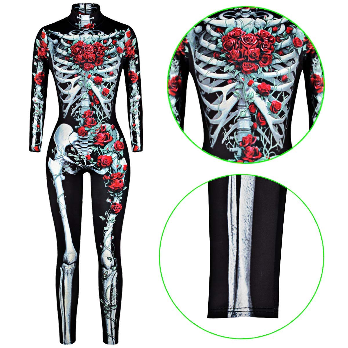 Costum Neusky Lady Skull - Costum perfect pentru Halloween, Crăciun, Carnaval sau petreceri tematice (XS, Roz)