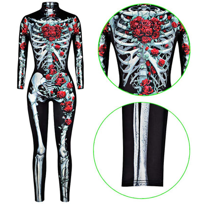 Costum Neusky Lady Skull - Costum perfect pentru Halloween, Crăciun, Carnaval sau petreceri tematice (XS, Roz)