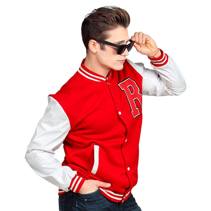 W WIDMANN MILANO Party Fashion Jachetă College Stil Anii 50, roșu/alb, M/L