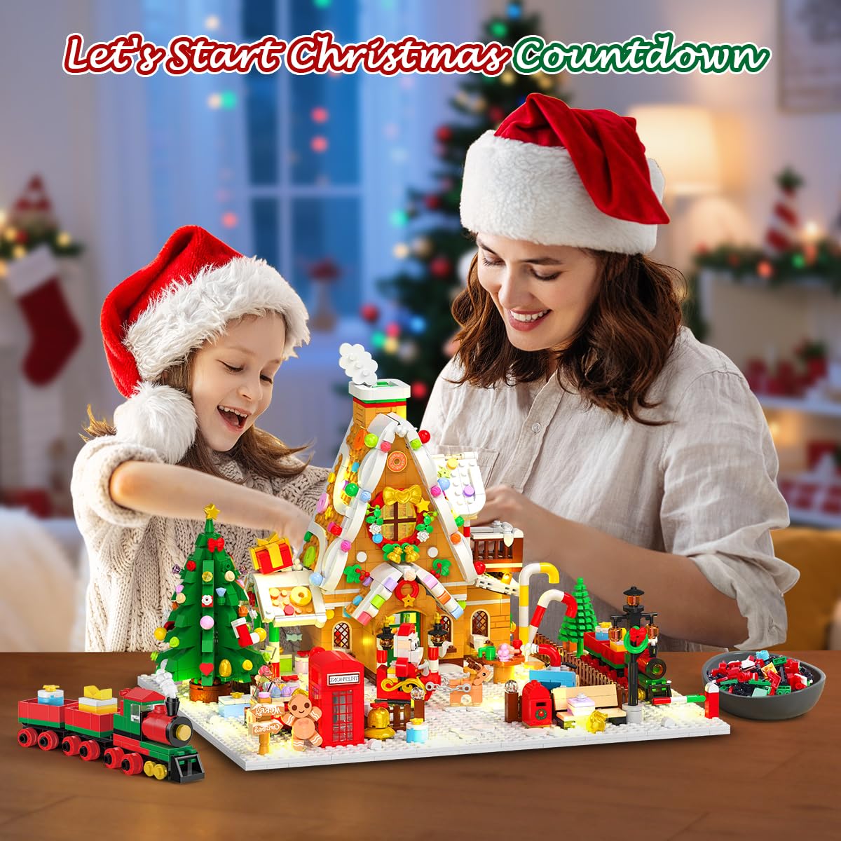 INSOON Calendar Advent Construcție Casă Turtă Dulce, 10+ ani
