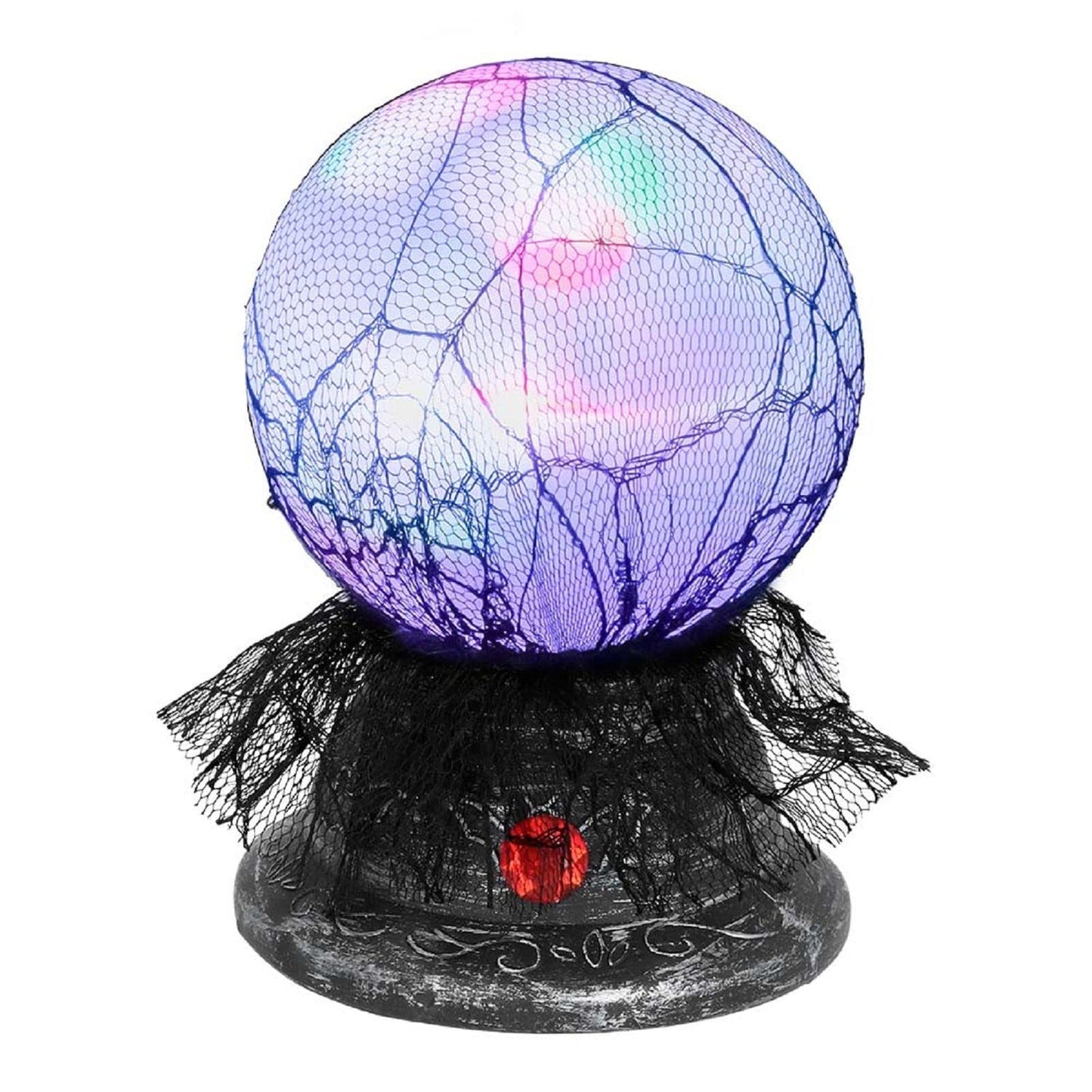 MIMIKRY Magische Kristallkugel Glob de cristal magic 19 cm cu efecte luminoase și sonore pentru ghicitoare și vrăjitoare