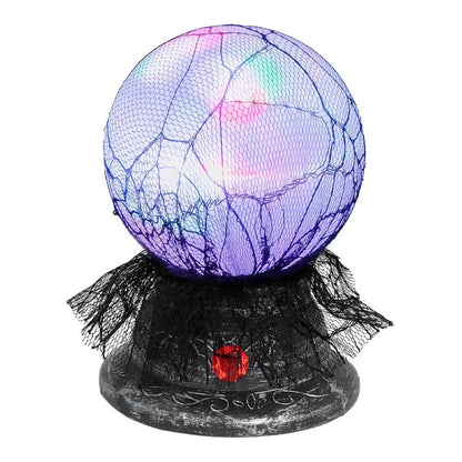 MIMIKRY Magische Kristallkugel Glob de cristal magic 19 cm cu efecte luminoase și sonore pentru ghicitoare și vrăjitoare