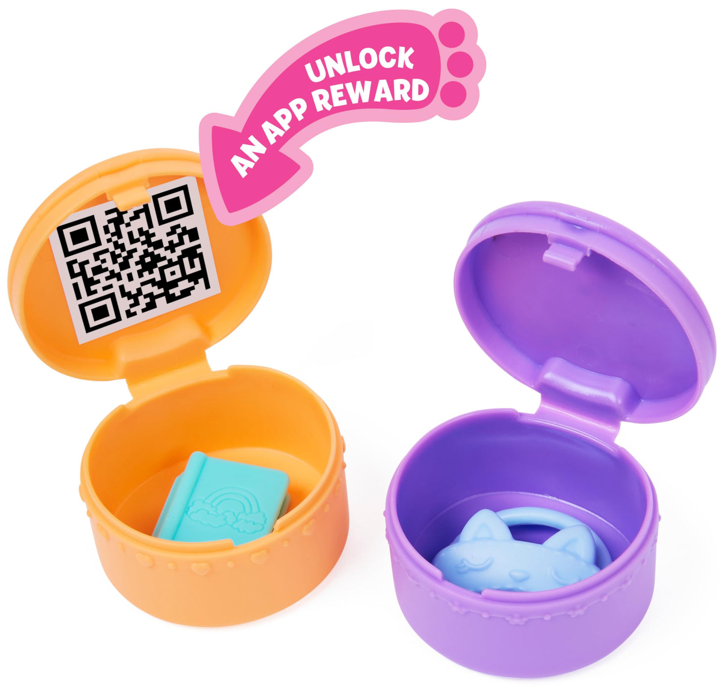 DREAMWORKS GABBY'S DOLLHOUSE - Deluxe Raion, Sweet Dreams, Dormitor cu Pisica Pufoasă, 3 Mobilier și 2 Cutii Surpriză cu Accesorii, pentru copii de la 3 ani