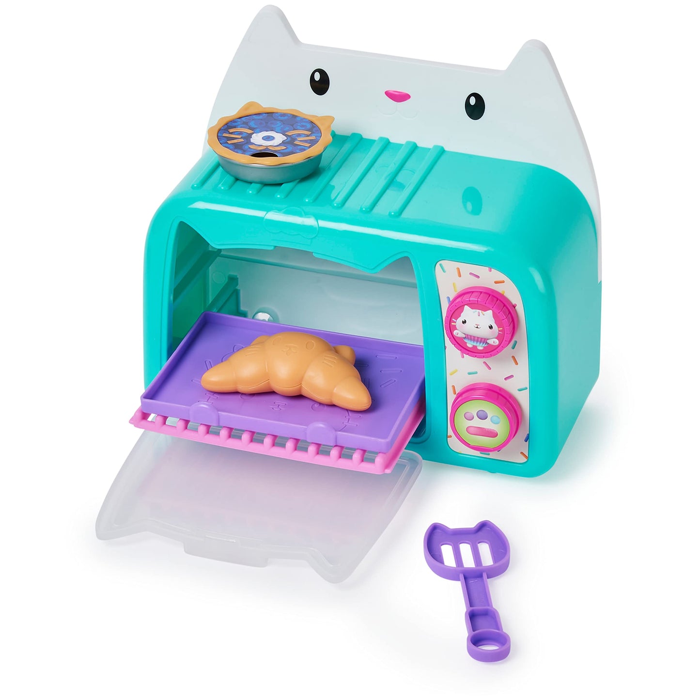 Gabby's Dollhouse, Cakey’s Ofen - Jucărie de rol cu efecte de lumină și sunet, accesorii pentru bucătării de jucărie și alimente, potrivită pentru copii de la 3 ani.