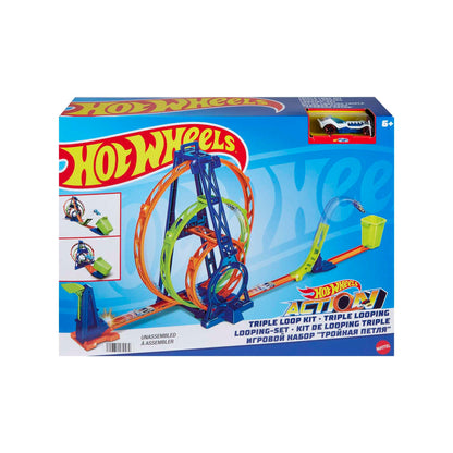 Hot Wheels HMX38 Circuit Triple Looping, 6+ ani