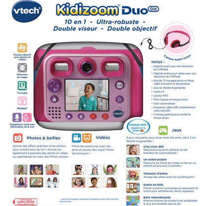 VTech Kidizoom Duo DX Cameră pentru copii, roz