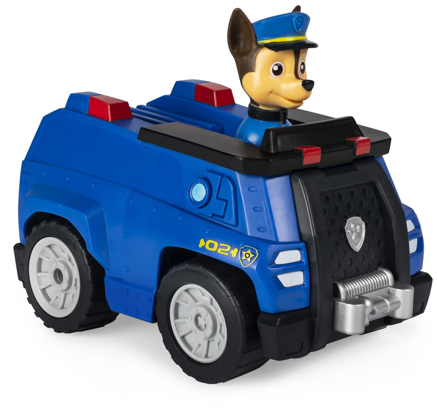 Mașină de poliție radiocomandată PAW Patrol Chase, jucărie pentru copii de la 3 ani, funcționează cu baterii.