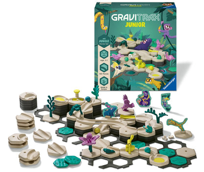 Ravensburger Set de constructie GraviTrax Junior - My Jungle, Joc Inovator și Educațional STEM, pentru Copii de 3-7 Ani și Adulți, 100 Piese