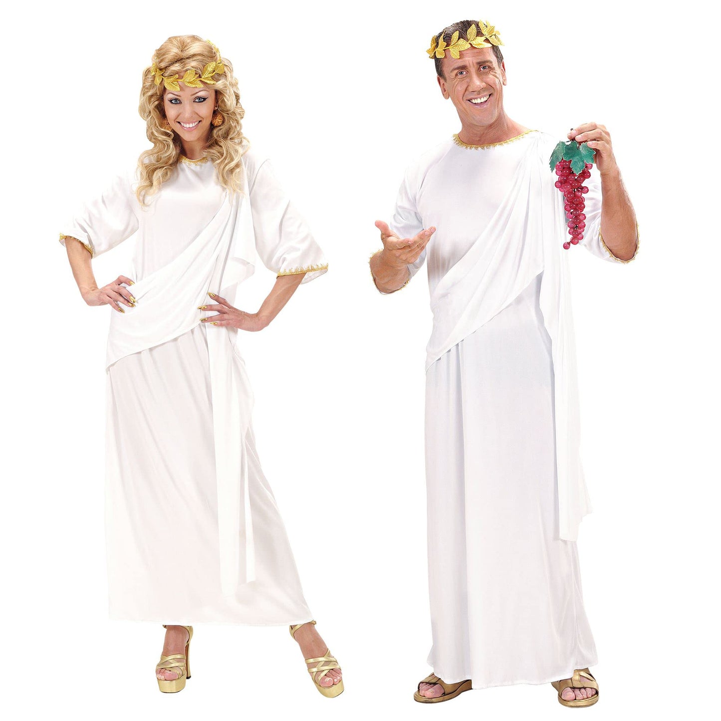W WIDMANN MILANO Party Fashion Costum Toga alb pentru bărbați și femei XS