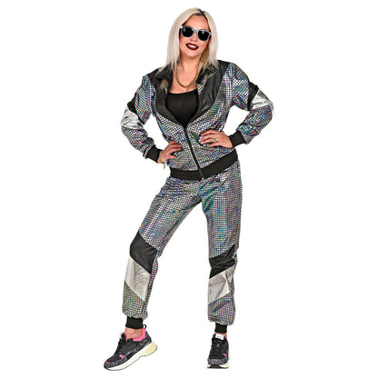 Widmann - Costum Trainingsanzug Disco, Outfit 80er, Jogginganzug, Bad Taste, Costum Carnaval, L (DE 52)