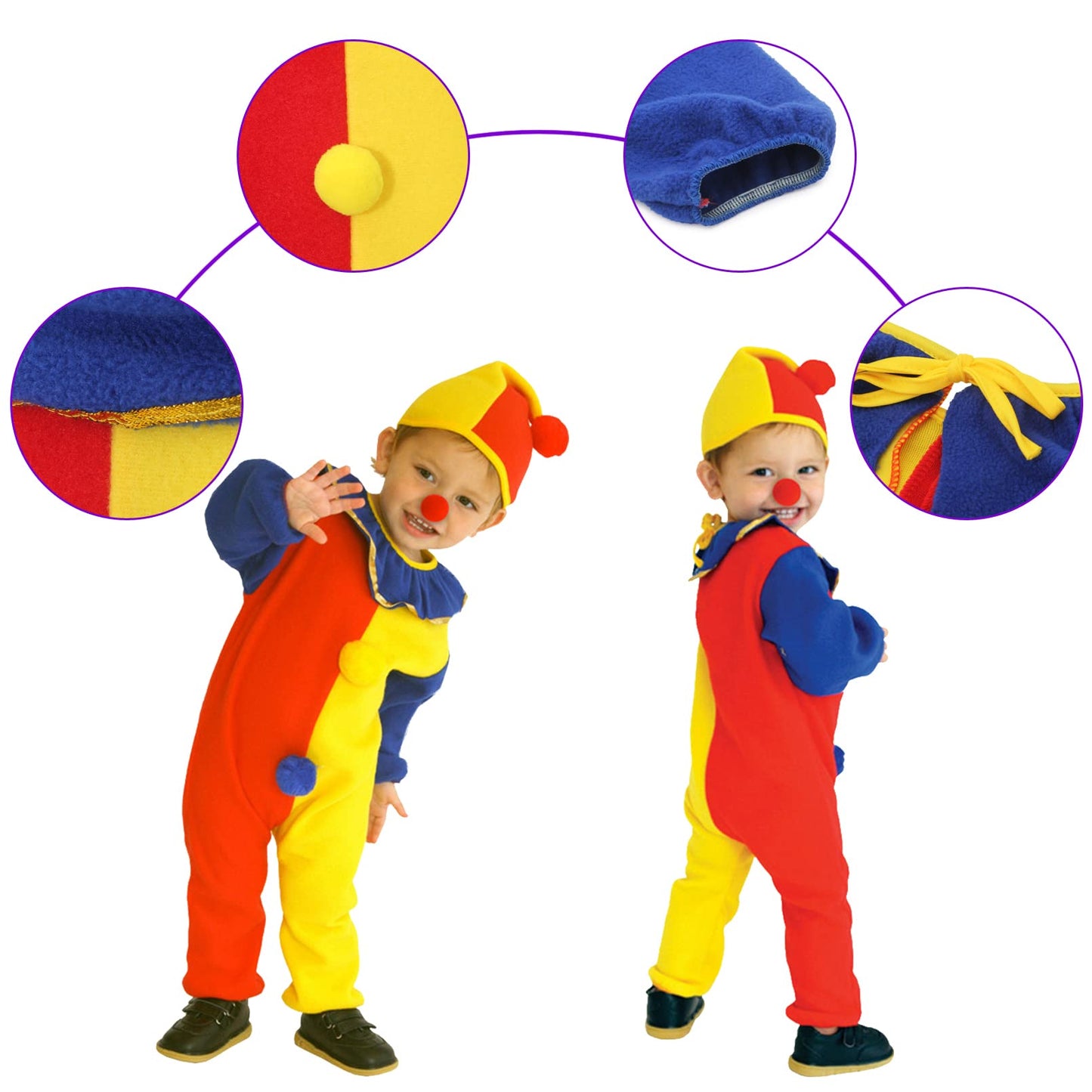 Cloudkids Costum Clovn copii, 3-6 ani