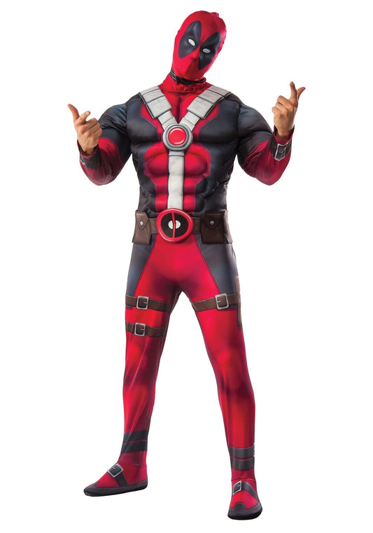 Costum oficial Marvel Deadpool pentru adulți, mărime unică, multicolor, Rubie's 820181STD