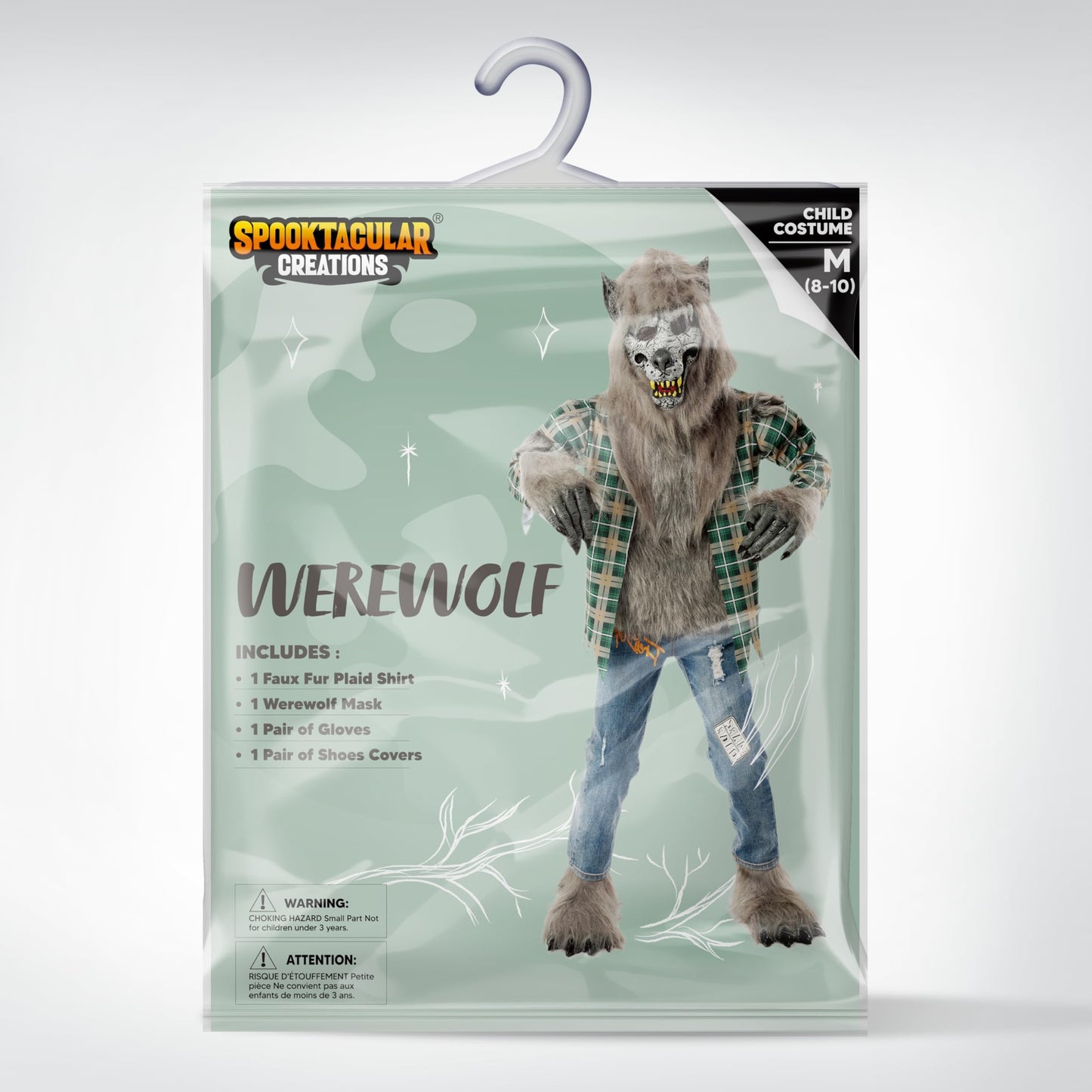 Spooktacular Creations Costum lup cu mască, 5-7 ani