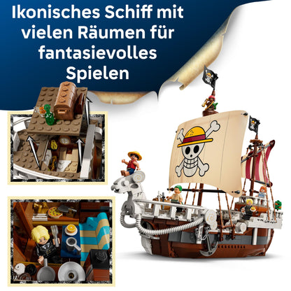 LEGO 75639 One Piece Nava Going Merry, 5 minifiguri, 10+ ani