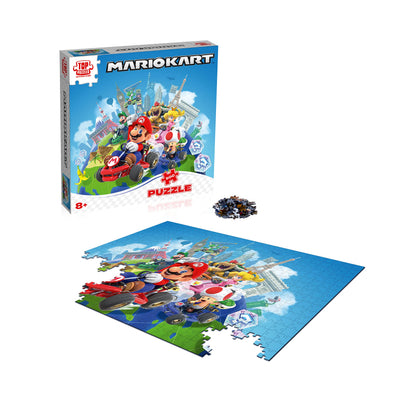 Winning Moves WM02787-ML1-6 Puzzle Mario Kart în jurul lumii 500 piese