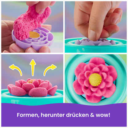 Kinetic Sand Squish Set Flori, 227 g, 5+ ani