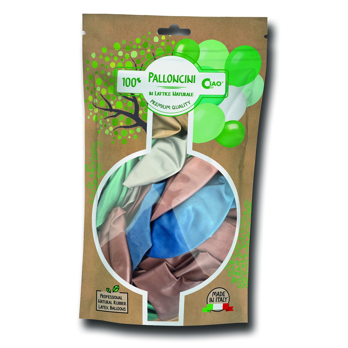 Ciao Premium Quality A50 Set de 100 baloane perlato din latex natural 13 cm