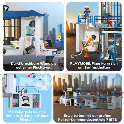 Playmobil 71874 Secție Poliție cu cameră interogare, 4+