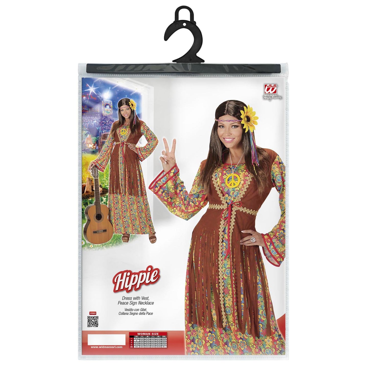 Widmann Costum Hippie femei cu colier, mărimea M