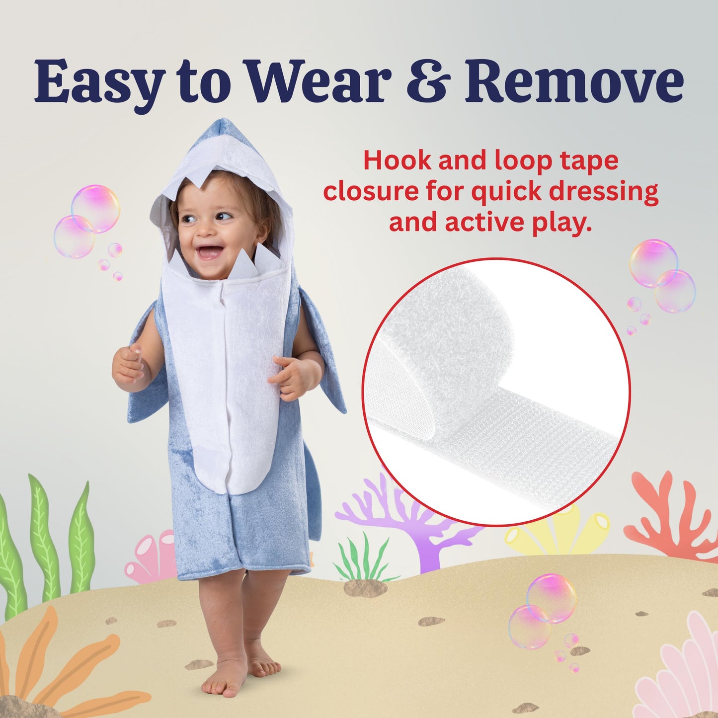Dress Up America Baby Shark Costum Hai pentru Copii Costum de Halloween