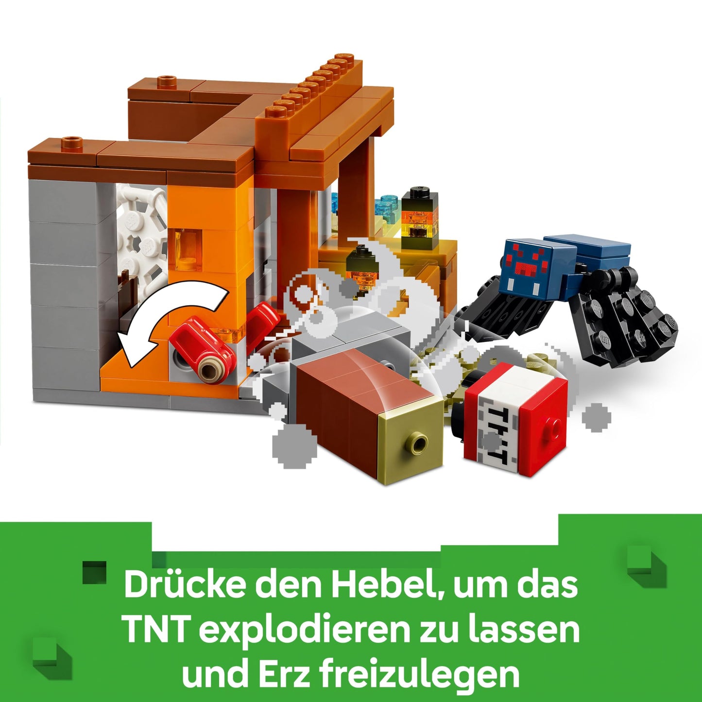 LEGO Minecraft 21269 Set de construcție cu 247 piese cu funcție TNT pentru copii de la 8 ani