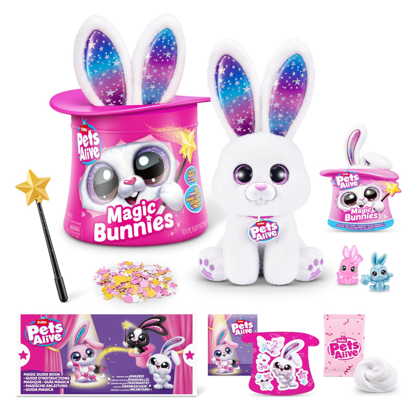 Iepurașul Alb Magic Pets Alive 9549B, ZURU, 32 cm