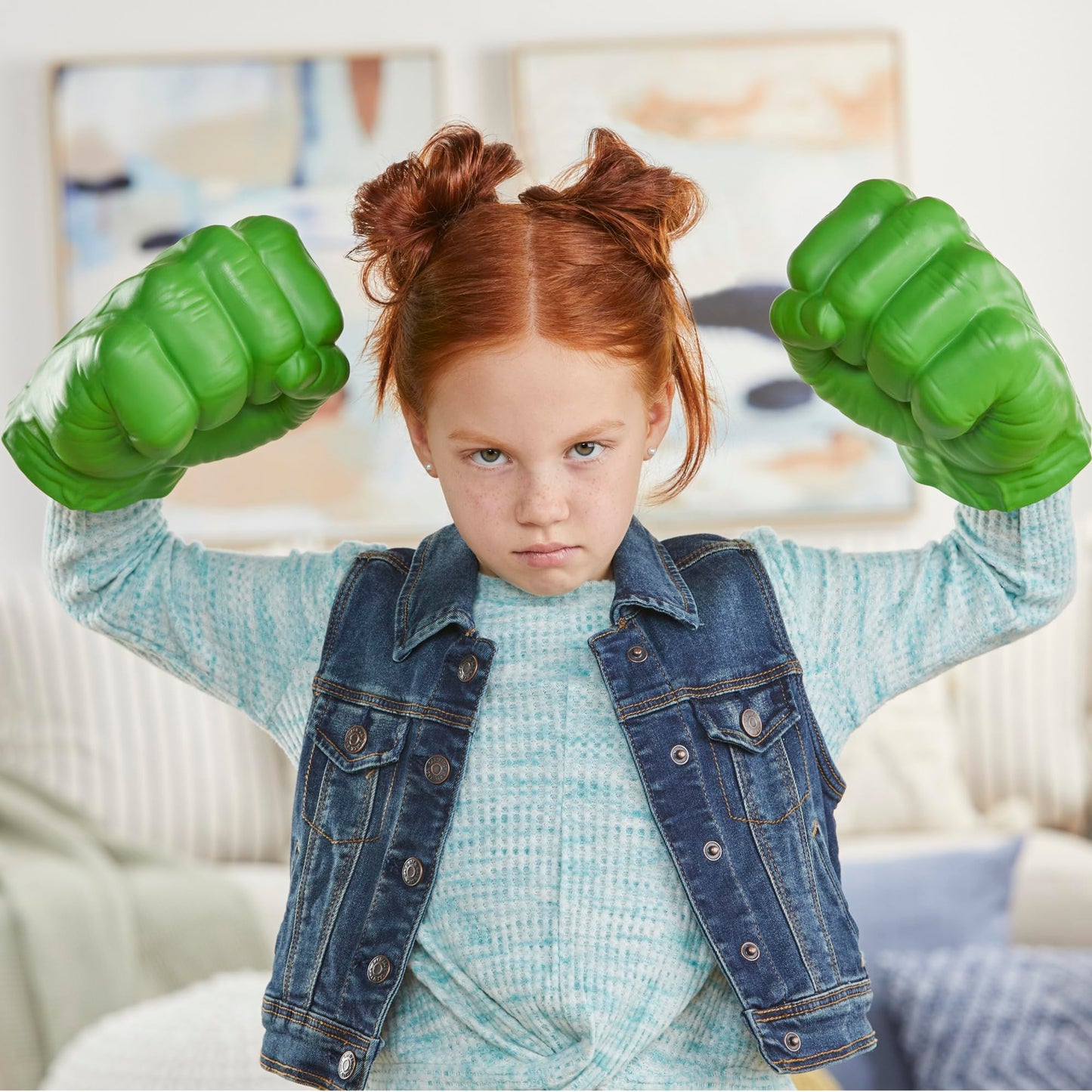Marvel Avengers Hulk Mănuși Gamma de Joacă de Rol, verzi