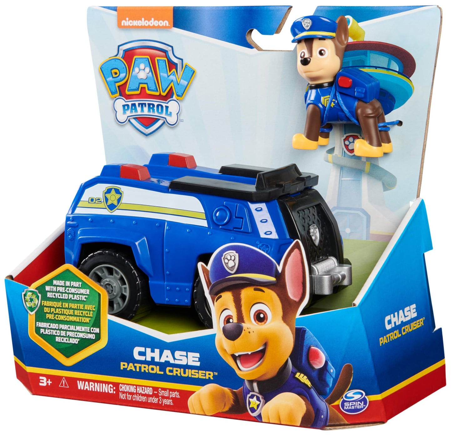 PAW PATROL Sustainable Basic Vehicle Set de joacă poliție cu figurina Chase 3+ ani