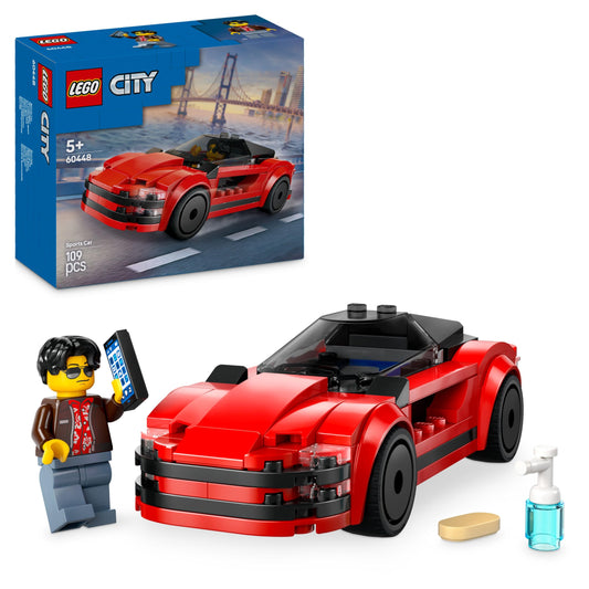 LEGO City 60448 Mașină Sport Roșie, 5+ ani