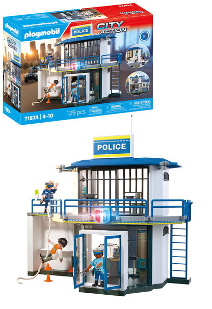 Playmobil 71874 Secție Poliție cu cameră interogare, 4+