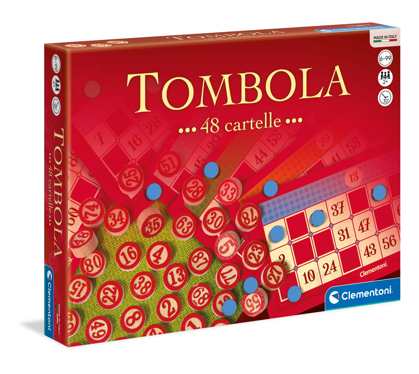 Clementoni Tombola Clasic Joc de Masă, Multicolor, 16557