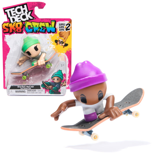 Tech Deck Sk8 Crew Set de fingerboard cu figurina skater detașabilă compatibilă cu alte fingerboard-uri de la 5 ani