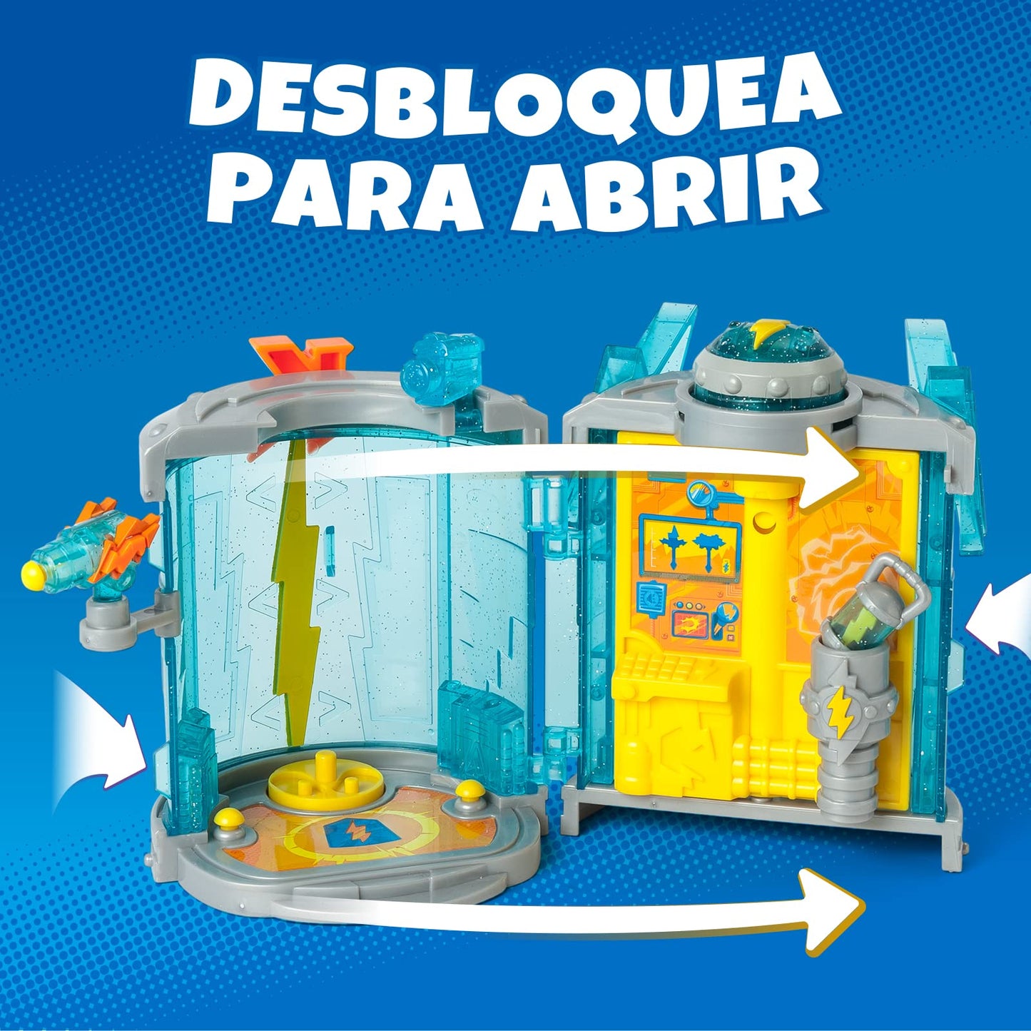 SUPERTHINGS Baza Secretă Kazoom Power, Include 1 Kazoom Kid și 1 SuperThing exclusiv, plus multe Accesorii