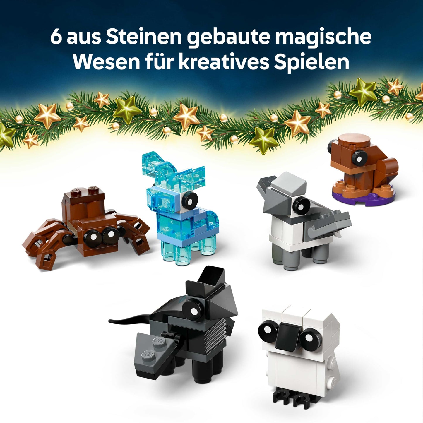 LEGO Harry Potter Adventskalender 2025 Set de construcție cu 278 piese și 8 minifigurine în pulovere festive pentru copii de la 7 ani