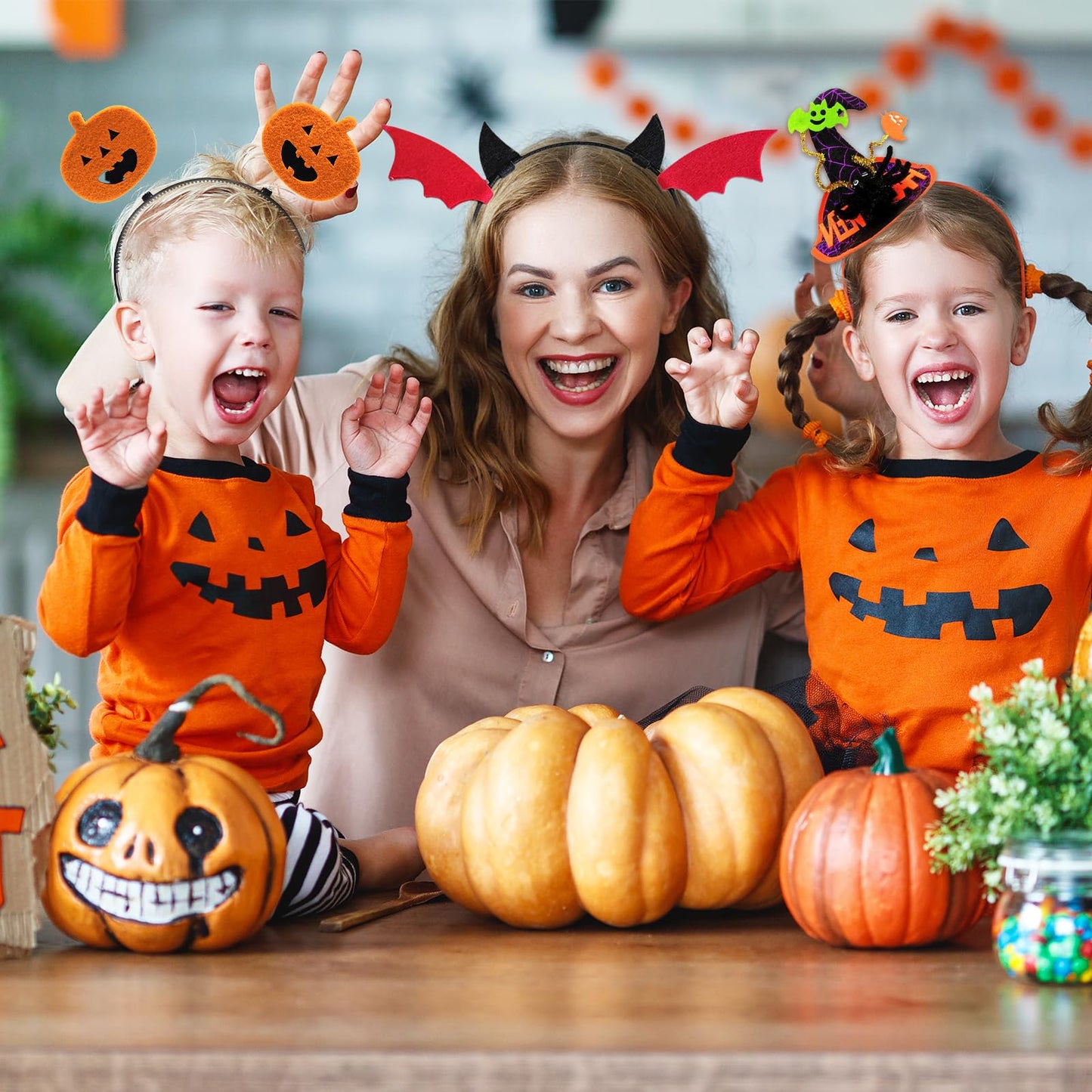 TanyoKing Set 6 Accesorii Păr Halloween, diademe