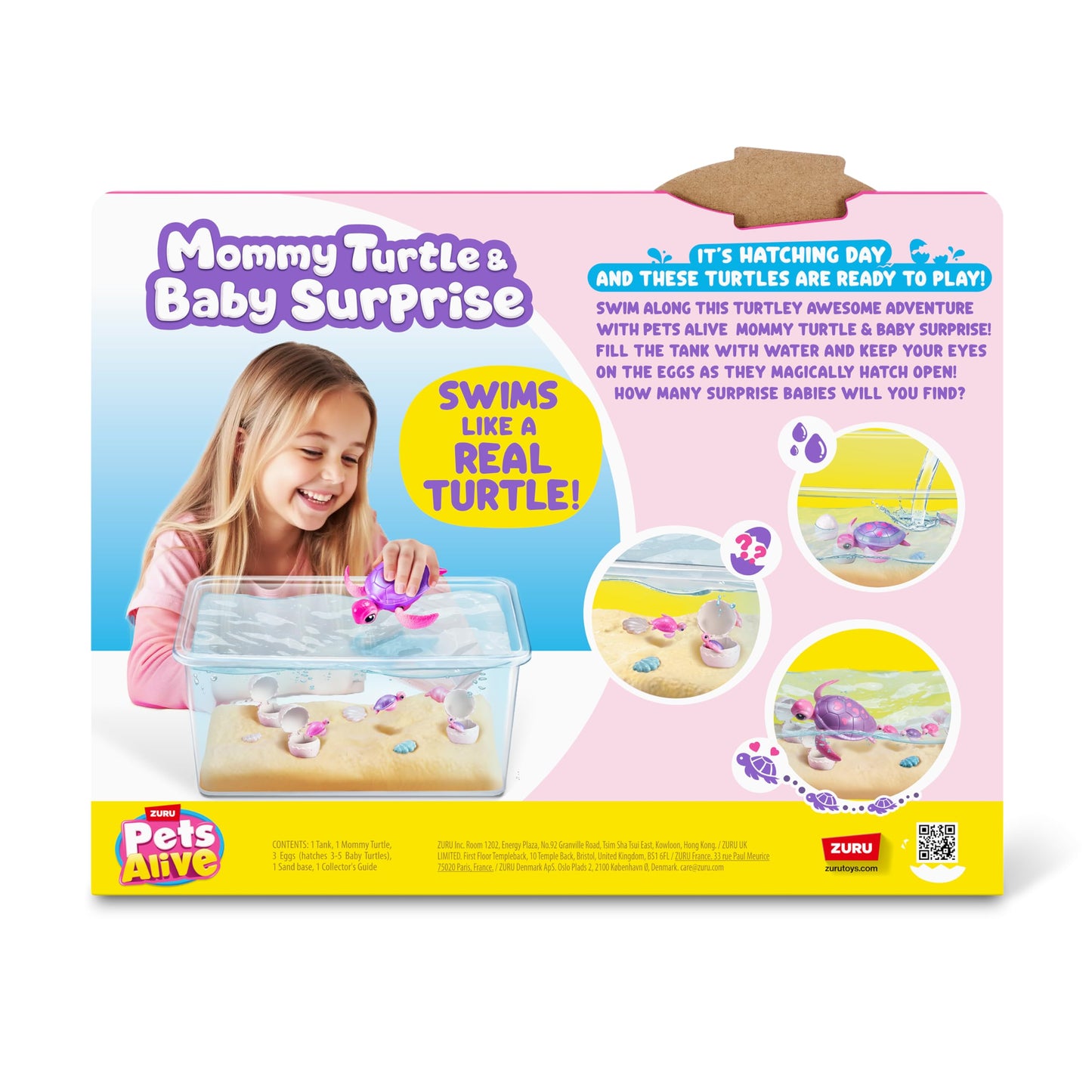 Jucărie Robot Pets Alive Mommy Turtle Surprise von ZURU, Țestoasă