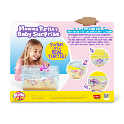 Jucărie Robot Pets Alive Mommy Turtle Surprise von ZURU, Țestoasă