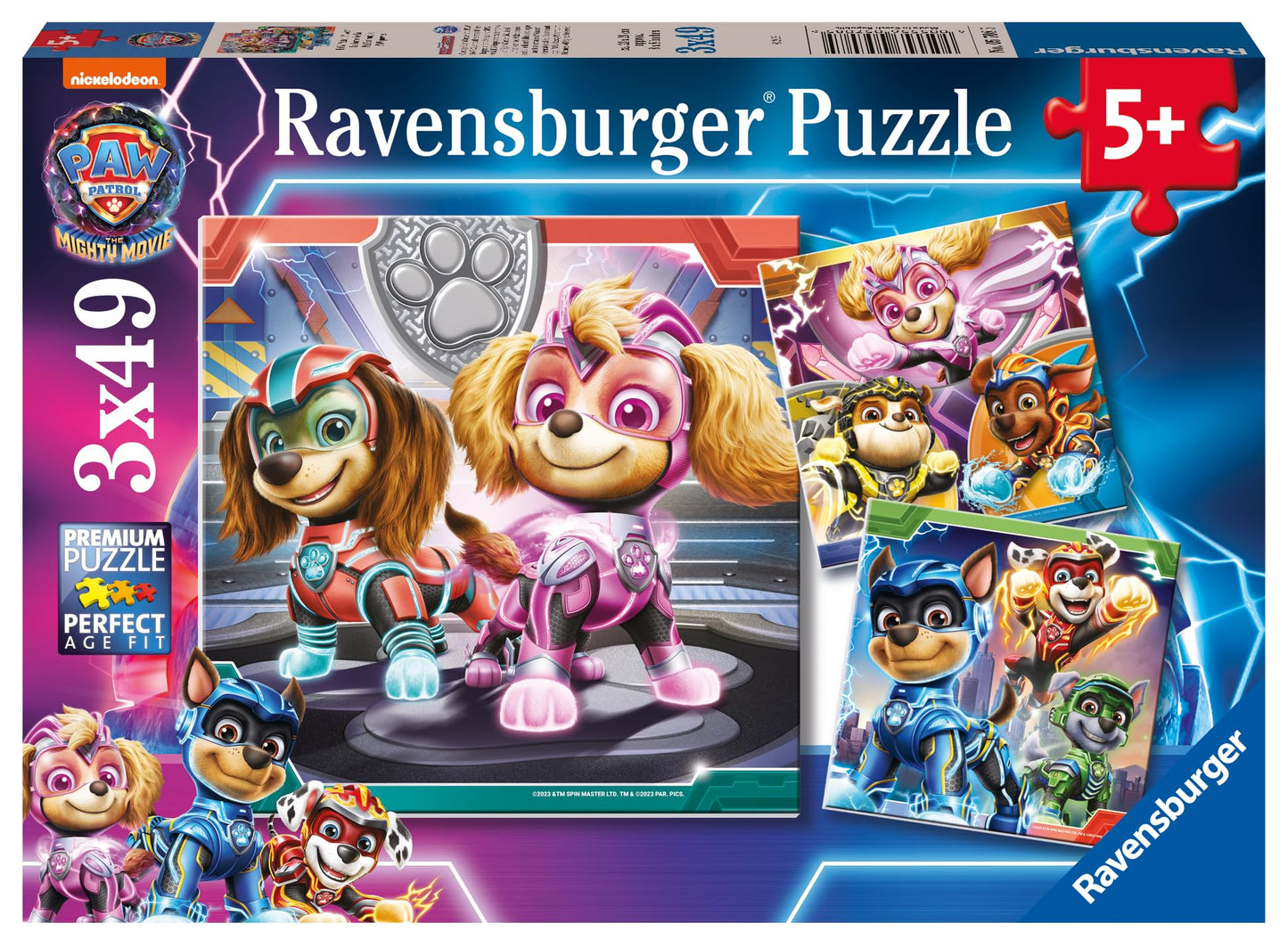Ravensburger 05708 Puzzle PAW Patrol 3x49 piese, 5+ ani