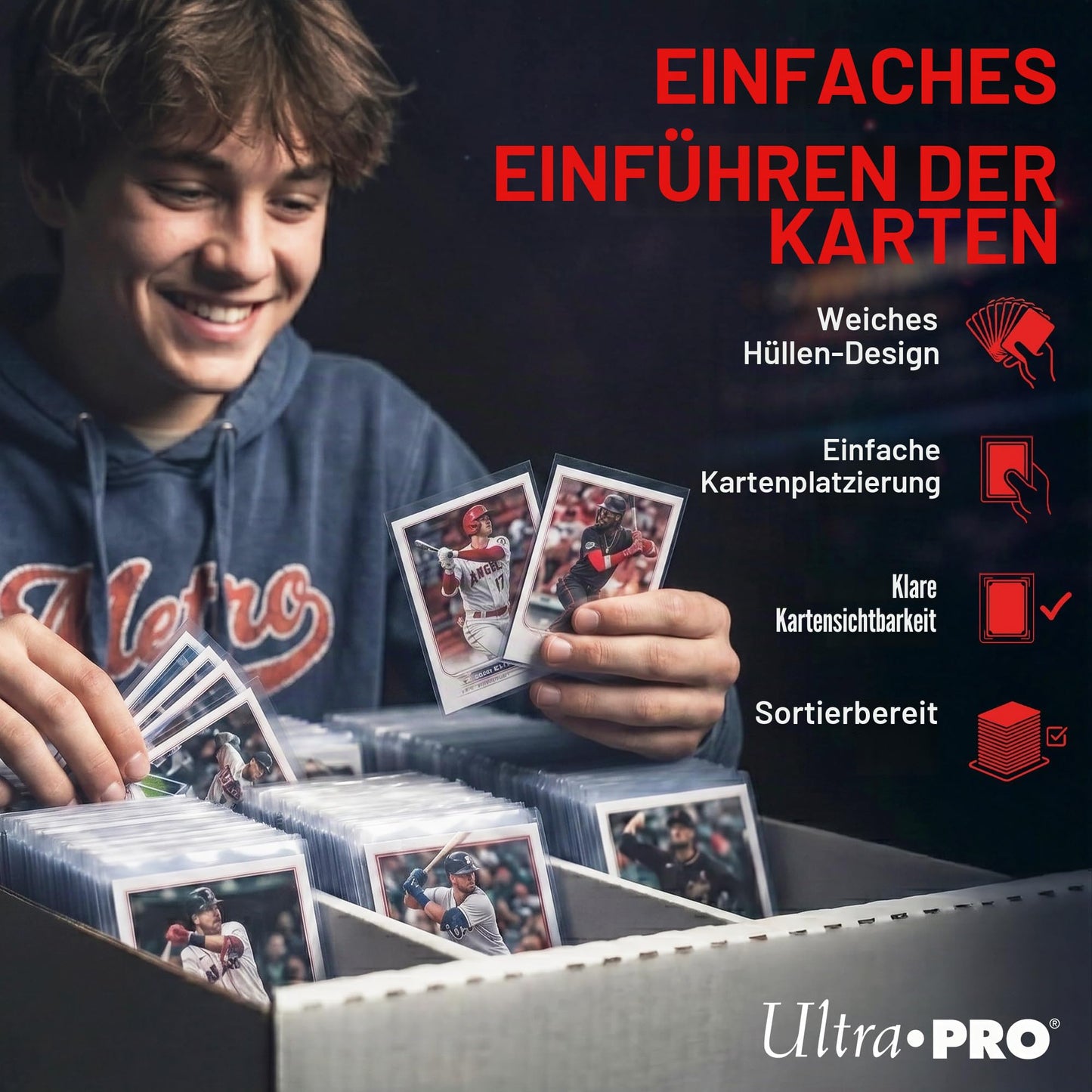 Ultra Pro AW11739 Set de huse protectoare pentru cărți, transparente, 100 bucăți