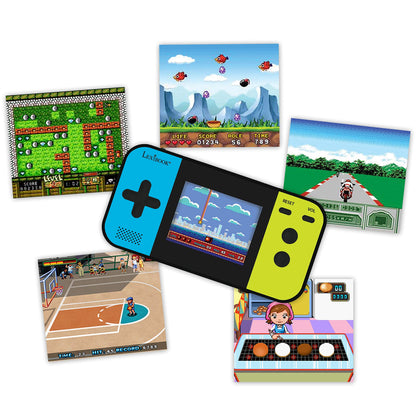 Lexibook Compact Cyber Arcade - Consolă de jocuri portabilă cu 250 jocuri, LCD, alimentată cu baterii, pentru copii, negru/albastru/verde, JL2377
