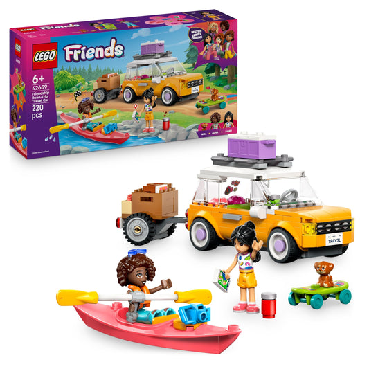 LEGO Friends 42659 Set de construcție Mașină de călătorie cu remorcă 220 piese 6+ ani
