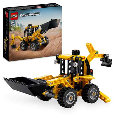 LEGO Technic Baggerlader - Set de jucărie pentru băieți și fete de la 7 ani, vehicul cu excavator, șape și braț 42197